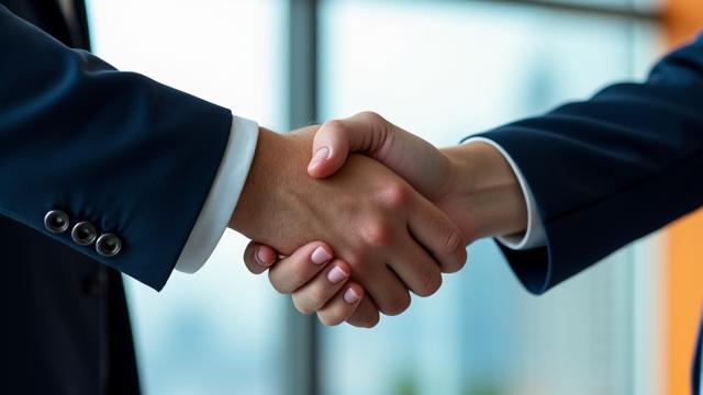 Poignée de main symbolisant un partenariat d'affaires